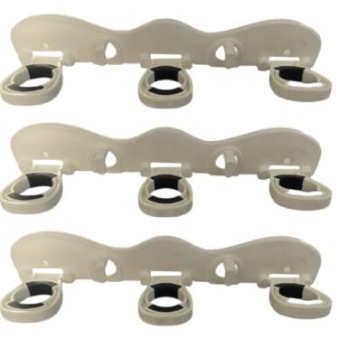 Imagem de Suporte de Parede para Vassouras e Rodos, Kit com 3 Peças, Cor Bege