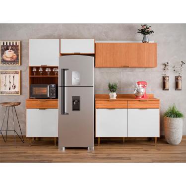 Imagem de Cozinha Completa Vitória 6 Portas 3 Gavetas Freijó e Off White