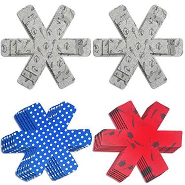 Imagem de Conjunto de 18 protetores de panela e panela, SourceTon de 3 tamanhos separam e protegem sua panela para evitar arranhões (38 cm, 35 cm, 25 cm)