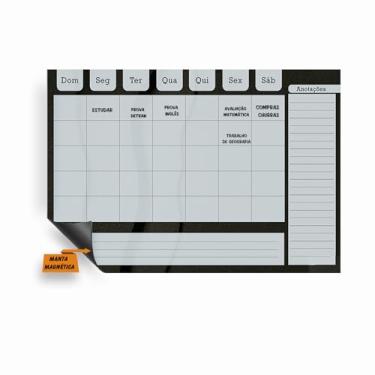 Imagem de Planner Imã de Geladeira - Quadro Lousa Magnética - Planejamento Mensal Semanal 20x30cm ou 30x40cm (Office, 20x30cm)