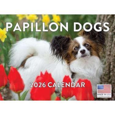 Imagem de Papillon Dog Calendário de parede mensal 2026