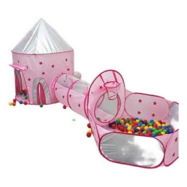 Imagem de Barraca infantil com túnel menino Dobrável Princesas 3x1 toca túnel 3 
