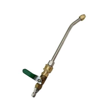 Imagem de Generic Extensão de lavadora de alta pressão 1/4 Conexão rápida Haste curva fácil de usar Haste de limpeza premium eficiente Peças Adaptador de mangueira, 30 Graus