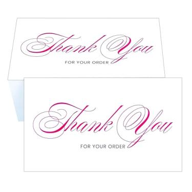 Imagem de RXBC2011 Obrigado por seus cartões de pedido script embalagem pequena empresa inserir notas pacote com 100