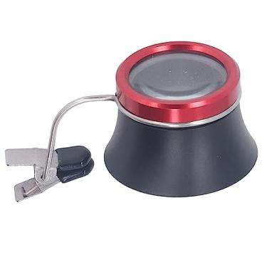 Imagem de Vidro de lupa de 10x com clipe de alta potência Reparador Lente Lente de Mensagem Grande Visão PE Lupa de Plástico para Jóias Observação de Jóias Observação Inspeção Eletrônica de