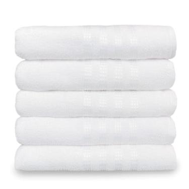 Imagem de Conjunto De Toalhas De Banho De Luxo,Macias E Fofas,Espessas E DuráVeis(1,Branca)