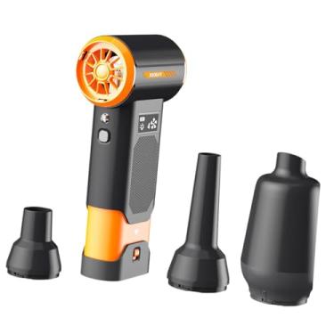 Imagem de Generic Ventilador portátil, soprador de ar, limpeza de computador, multifuncional, doméstico, 4 engrenagens, ajustável, leve, potente, ventilador de