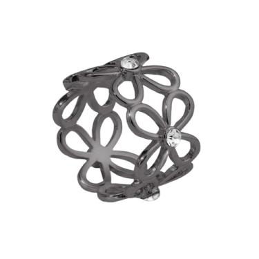 Imagem de Dainty Clover CZ lenço de seda anel deslizante clipe para mulheres cachecóis xaile camiseta pin moda flor banhado fivela titular fecho para acessórios de roupas joias modernas para sua melhor amiga