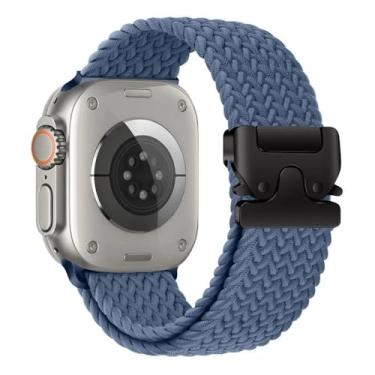 Imagem de Pulseira Trançada de Nylon Estilo Militar Compatível com Apple Watch Ultra 49mm, Series 10/9/8/7/6/5/SE – Correia Ajustável Parachute Strap 41mm 42mm 44mm 45mm 46mm (Tannin, 42 44 45 49 S10-46mm)