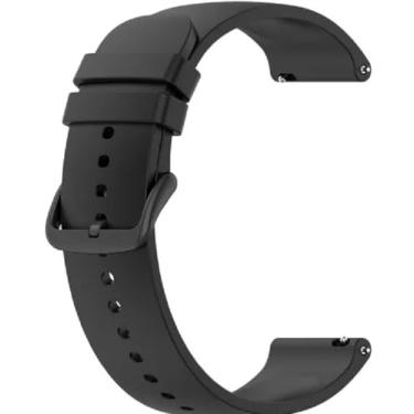 Imagem de Pulseira de Silicone C/Fecho Luxo (PRETA) Compatível Smartwatch Z.eblaze Vibe 7 Lite/Vibe 7 Pro