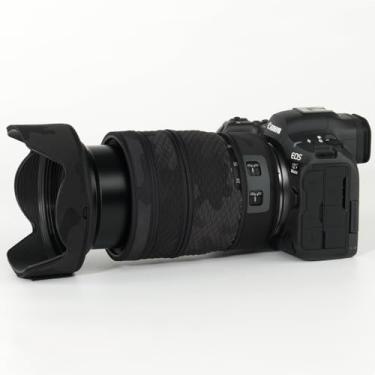 Imagem de CHASING BIRDS O revestimento impermeável de camuflagem de lente para Canon RF 24-70 mm F2.8 L é USM capa protetora de lente à prova de chuva versão IV (preto sombra, com extensor RF 1,4X e 2X)