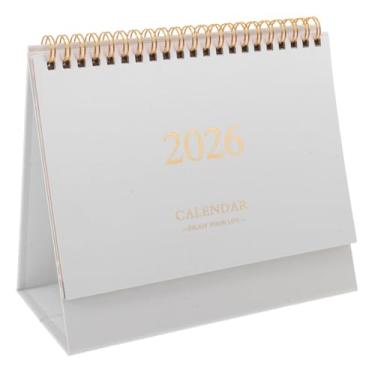 Imagem de SHINEOFI Calendário de mesa 2026: agenda mensal pequena dobrável em pé com papel grosso para decoração de escritório em casa e agendamento diário