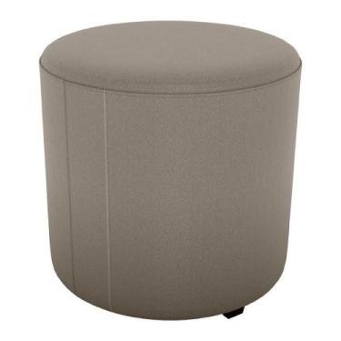 Imagem de Puff Redondo Decorativo Copenhage 43x43 cm Veludo Milani Store, Marrom