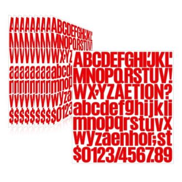 Imagem de Llewyn 870 peças, 10 folhas, adesivos autoadesivos, à prova d'água, números de caixa de correio, adesivos de vinil, decalques do alfabeto para garrafa de água, janela, porta, sala de aula, carro