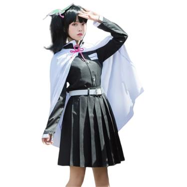 Imagem de Buyoem Fantasia De Cosplay Kanao, Quimono Para Adulto, Conjunto Capa E Roupa Halloween Com Peruca (Branco, P)