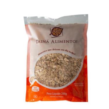 Imagem de Aveia Flocos Grossos Sem Glúten Tainá Alimentos Pacote 200G
