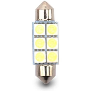 Imagem de Par Lâmpada Led Interior Caminhão Torpedo 6 Leds 36Mm 5050
