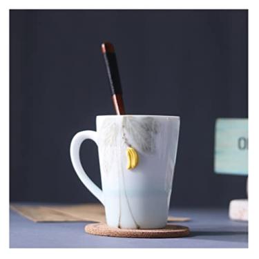 Imagem de GRFIT Caneca de cerâmica feita à mão caneca de fruta 3D copo de casal tridimensional casa escritório café da manhã leite café xícara de chá caneca de café (cor: 1)