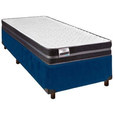 Imagem de Colchão Solteiro Molas Ultralastic + Box Azul - Bogota Inducol