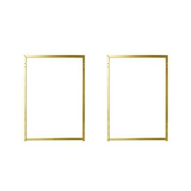 Imagem de Pés de Ferro Industrial 75cm Dourado, Mesa Escrivaninha - JM3 Móveis (2)