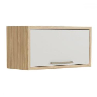 Imagem de Armário Aéreo Cozinha 80 Cm Syrah 1 Porta 100% Mdf Amêndoa/Off White -