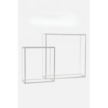 Imagem de Porta Retrato, Quadro de Acrílico Transparente Moldura Caixa Premium para Parede E Mesa(25x25x3cm,Com Gancho Atrás)