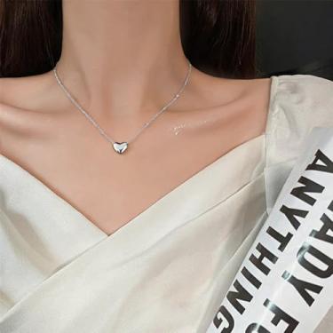 Imagem de Colares femininos com pingentes de coração banhados a ouro 18K, elegantes e requintados, ajustáveis, presentes de decoração de joias ideais para mulheres e homens, festas de amigos da família Brithday