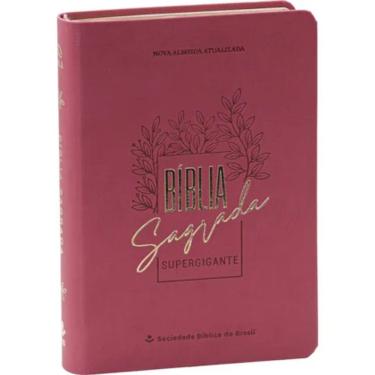 Imagem de Bíblia Sagrada NAA Nova Almeida Atualizada Letra Supergigante Luxo Rosa