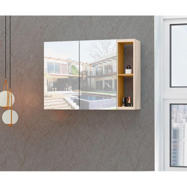 Imagem de Espelheira Para Banheiro Armário Suspenso Florence Off-white