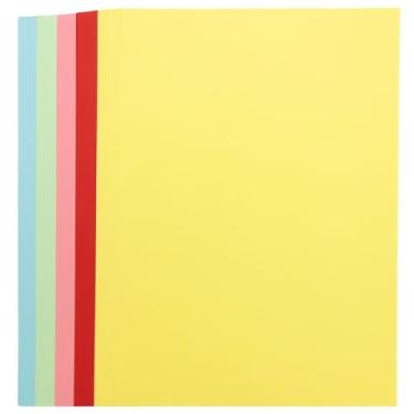 Imagem de M&G 100 folhas de papel colorido para impressão de cópias, 5 cores sortidas, papel de construção de 8,3 x 29,7 cm para fazer cartões, álbuns, crianças, escola, escritório, artesanato DIY