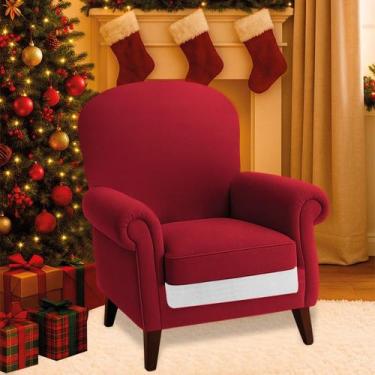 Imagem de Poltrona Natalina Papai Noel Jingle Bells Suede - Amarena Móveis, Verm