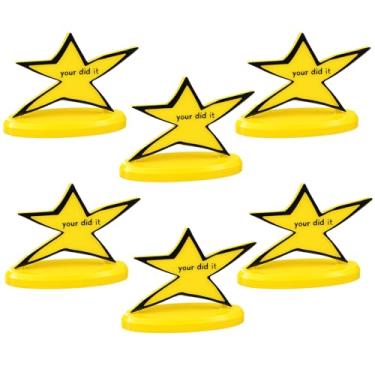 Imagem de Fiwochic Troféu engraçado de 6 peças com inscrição engraçada "Your Did It", presente de formatura para colegas de trabalho, decoração de mesa fofa, presente de aniversário, presente de incentivo