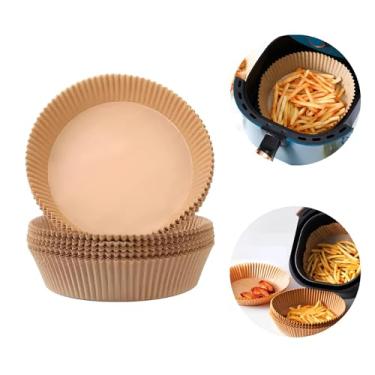 Imagem de Kit 50 Formas Descartável para Airfryer 15,5cm – Papel Antiaderente Resistente ao Calor, Ideal para Fritadeira Sem Óleo e Forno – Fácil Limpeza e Uso Prático, Ideal para Bolos, Pães e Petiscos