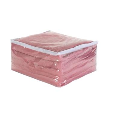 Imagem de Kit Com 4 Organizadores Multiuso/Saco Embalagem P-M-G Com Zíper PVC Transparente(kit 4 M-48 X 42 X 24)