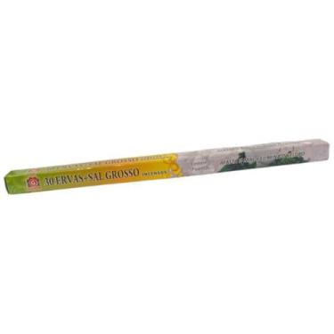 Imagem de Incenso Trinta Ervas + Sal Grosso Guda Caixa Com 7 Varetas - Lua Místi