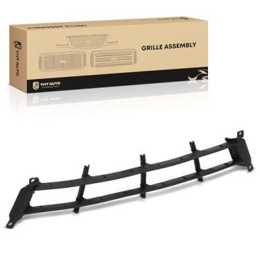 Imagem de YHTAUTO Conjunto de grade frontal compatível com Hyundai Genesis Coupe 2010 2011 2012, grade de para-choque com ranhura para crachá preto resistente ao impacto de corrosão ao calor