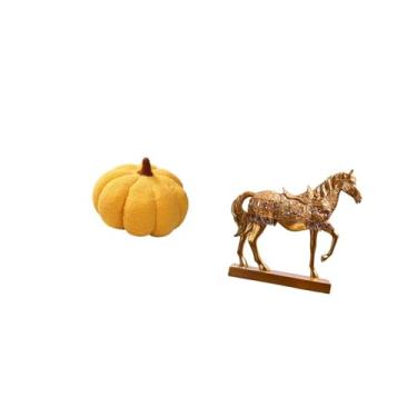 Imagem de Fenteer Almofadas de Abóbora de Halloween, Almofadas de Pelúcia Recheadas para Sofá, Decoração de Quarto, E Escultura de Cavalo em Resina, Estátua de Animal G