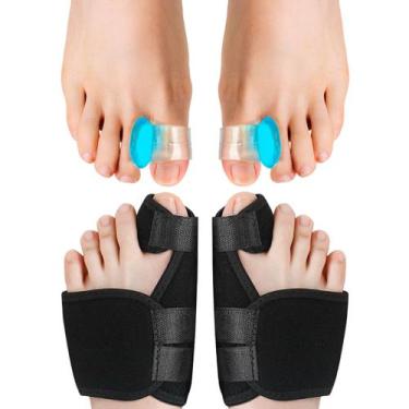 Imagem de Kit 2 pares corretor ajustável joanete dedão alívio da dor - SWG, PRET