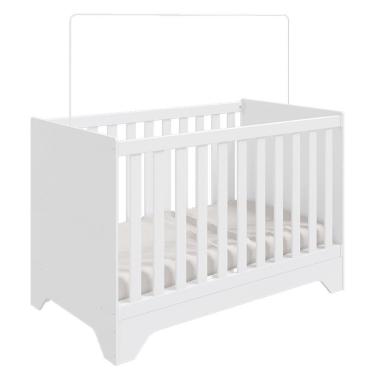 Imagem de Berço Americano Popy Retrô 3 Em 1 Branco Brilho - Móveis Peroba