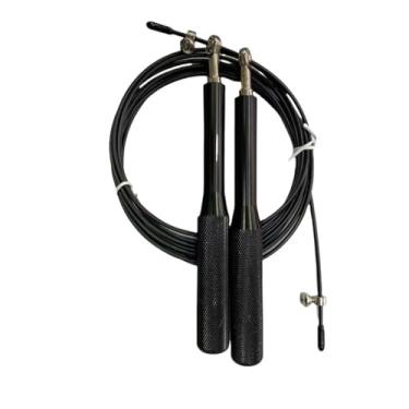 Imagem de Corda De Pular Rolamento Cabo De Aço Profissional (GROSSA(Preto))