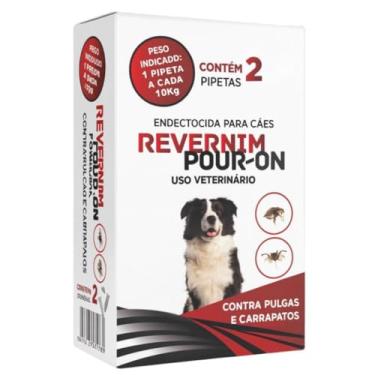 Imagem de 2 Pipetas Antipulgas e Carrapatos Revernim Cães e Gatos até 10 kg – Fipronil 25%