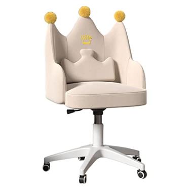 Imagem de Cadeira de mesa de escritório em casa com rodas, cadeira de mesa giratória ajustável para quarto, penteadeira e estudo