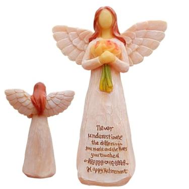 Imagem de Lembrança de aposentadoria para mulheres - Decoração de mesa colorida de anjo, decoração de casa interna de resina, suprimentos para festas para colegas de trabalho, amigos, família