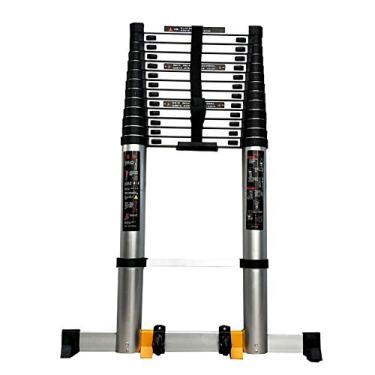 Imagem de OKUOKA Escadas, escada telescópica de alumínio, escada de telesextensão multiuso com barra estabilizadora, escadas industriais dobráveis/6,2 m/20,3 pés