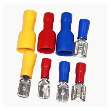 Imagem de 50PCS FDD MDD FDFD 6,3 mm 4,8 mm 2,8 mm Terminal fêmea macho pá isolada conector terminal elétrico crimpagem cabo de fiação (MDD amarelo 12-10AWG, 4,8 mm)