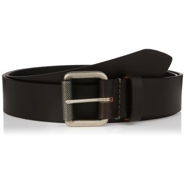 Imagem de Cinto jeans masculino de couro casual feito nos EUA Black Oak Colonial Belt Company, Marrom escuro, 36