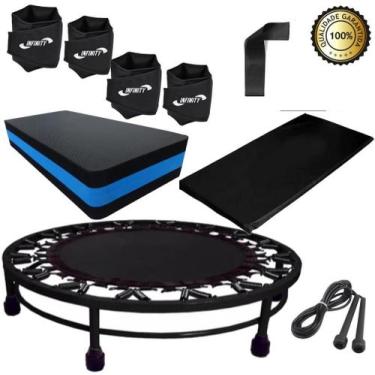 Imagem de Kit Aeróbico: Mini Jump, Colchonete, Corda, Caneleira, Step - Infinity
