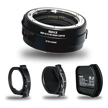 Imagem de Meike EFTZ-C VND Adaptador de lente de montagem de foco automático de metal com conversor de filtros UV variáveis e transparentes ND para câmeras Canon EF/EF-S para câmeras da série Z Mount Z50 Z5 Z6