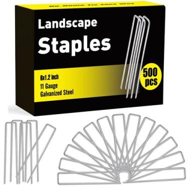 Imagem de Grapas para Paisajismo HongWay de 500 unidades, acero galvanizado de 1