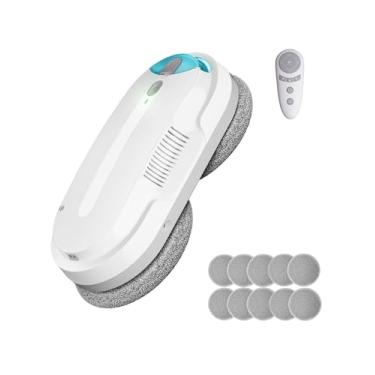 Imagem de HIXZAP Robô inteligente de limpeza de janelas com spray ultrassônico bidirecional e tanque de 85 ml – detecção automática de bordas, sucção forte 2400-3200pa, proteção antiqueda para limpeza sem